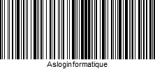 Code-barre Asloginformatique en code 128 Code-barre Asloginformatique en code 128